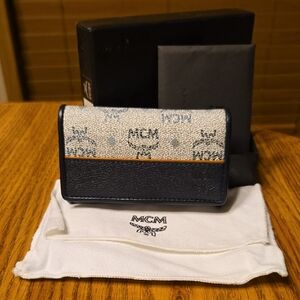 MCM Key Holder Navy And Grey